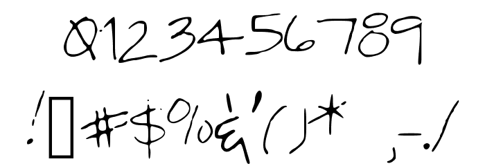 jackishandwriting Font OTHER CHARS