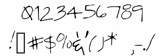 jackishandwriting Font OTHER CHARS