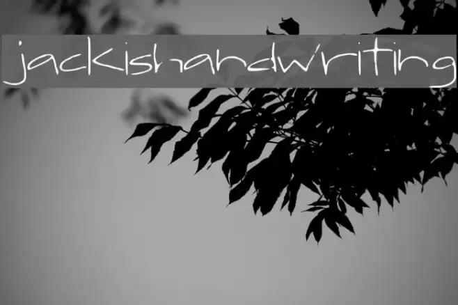 jackishandwriting Font examples