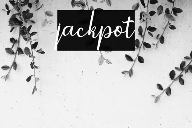 jackpot Font examples