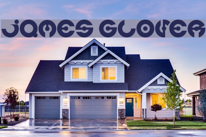 james glover Font examples
