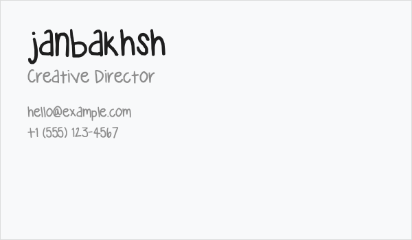 janbakhsh Business Card