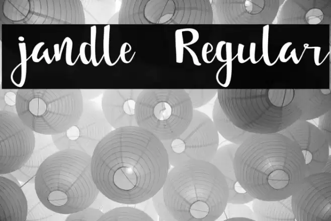  jandle  Regular Font examples