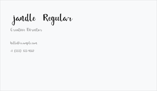  jandle  Regular Business Card