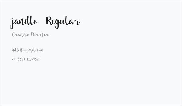 jandle  Regular Business Card