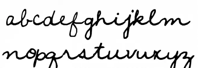 janellescript Font LOWERCASE