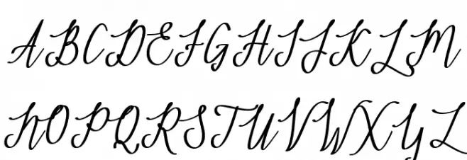 javelyn Font UPPERCASE