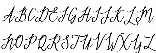 javelyn Font UPPERCASE
