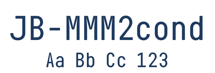 JB-MMM2cond Font Preview