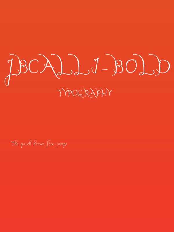 JBCalli-Bold Poster