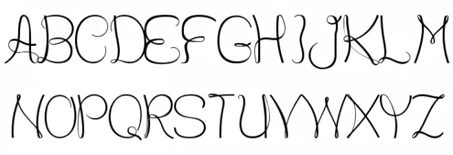 JBCourbes-Regular Font UPPERCASE