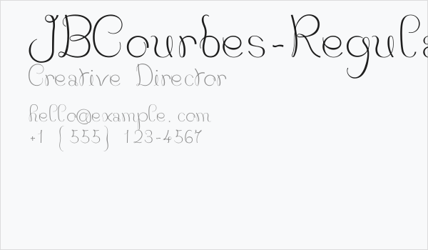 JBCourbes-Regular Business Card