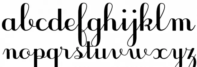 JBCursive-V3 Bold Caratteri MINUSCOLO