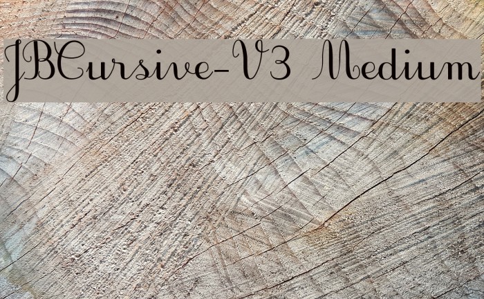 JBCursive-V3 Medium Font examples