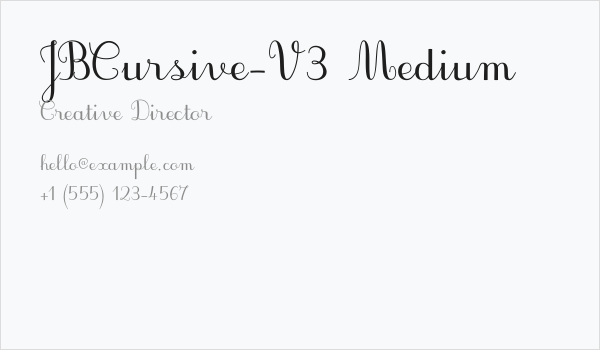 JBCursive-V3 Medium Business Card