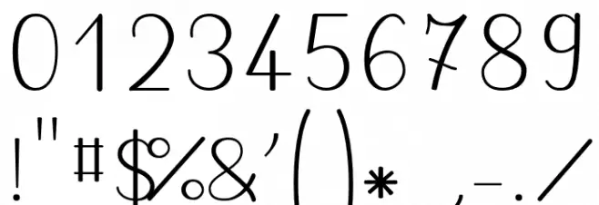 JBCursive Font OTHER CHARS