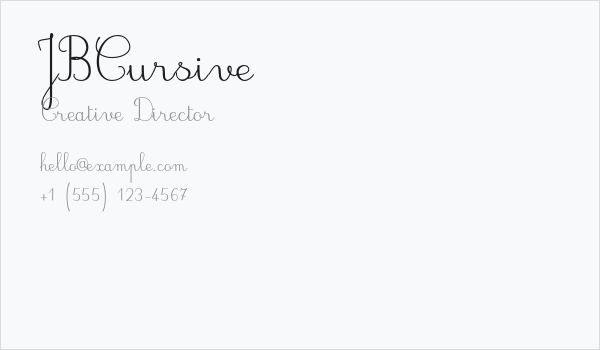 JBCursive Business Card