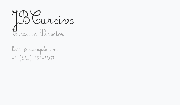 JBCursive Business Card