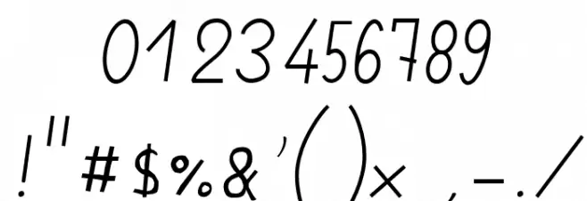 JBElegant Font OTHER CHARS