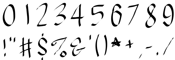 JBMCalligrad Font OTHER CHARS