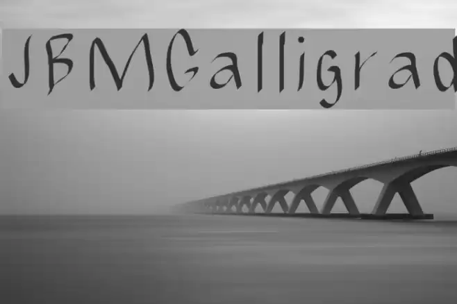 JBMCalligrad Font examples