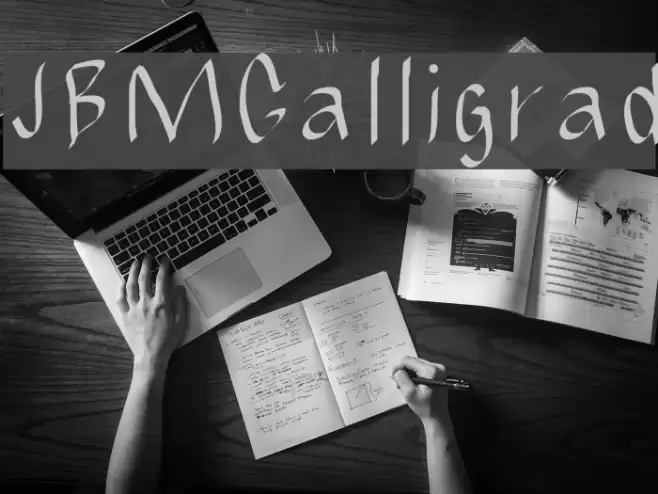 JBMCalligrad Font examples