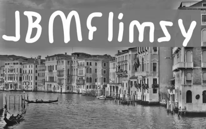 JBMFlimsy Font examples