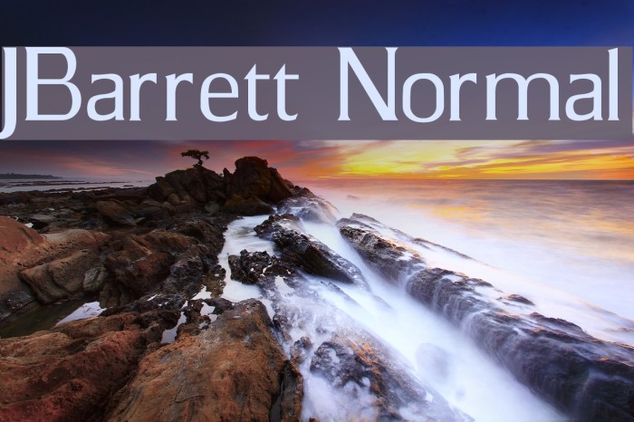 JBarrett Normal Font examples