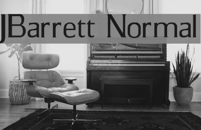 JBarrett Normal Font examples