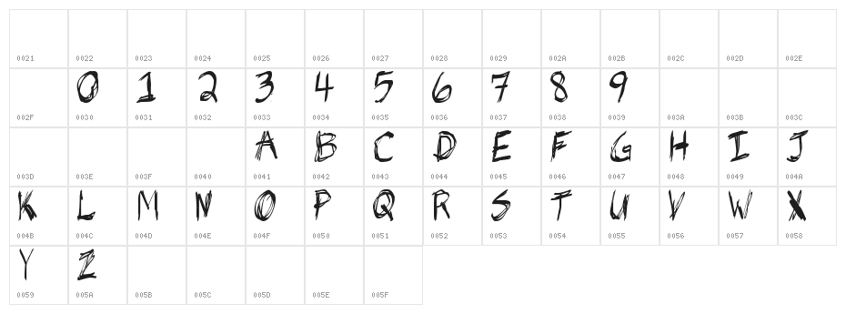 jb_hell Character Map