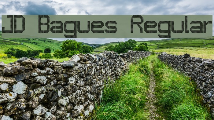 JD Bagues Regular Font examples