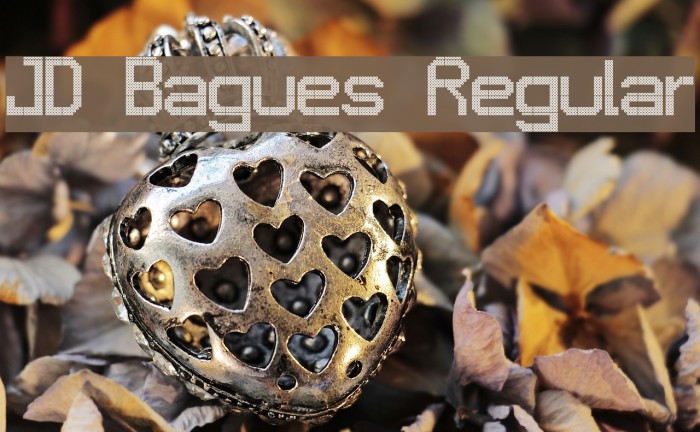 JD Bagues Regular Font examples