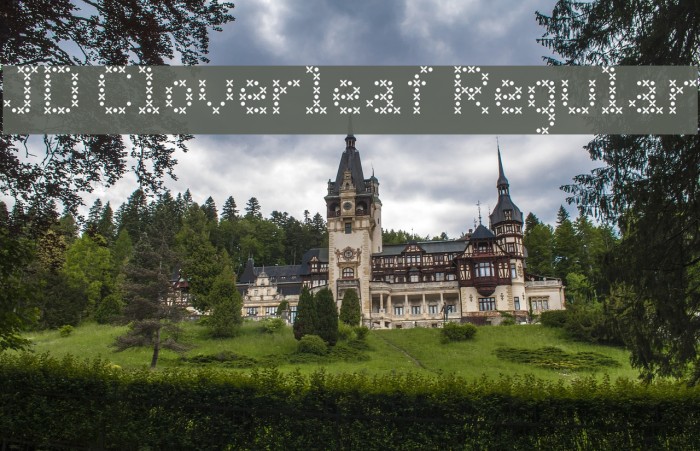 JD Cloverleaf Regular Font examples