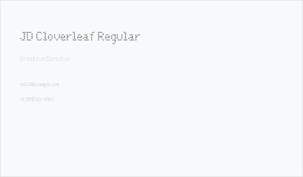 JD Cloverleaf Regular Business Card