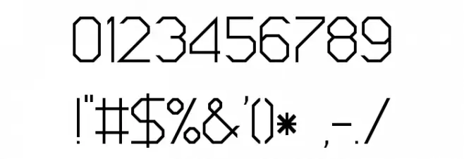 JD Code Regular Font OTHER CHARS