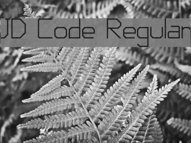JD Code Regular Font examples
