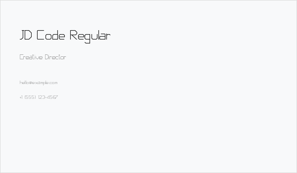 JD Code Regular Business Card