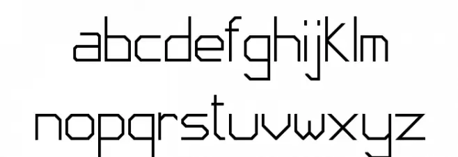 JD Code Regular फ़ॉन्ट लोअरकेस