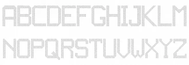 JD DigiSquare Regular Schriftart Groß