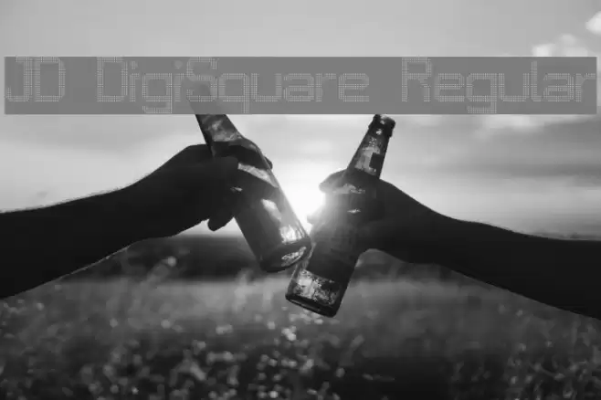 JD DigiSquare Regular Font examples