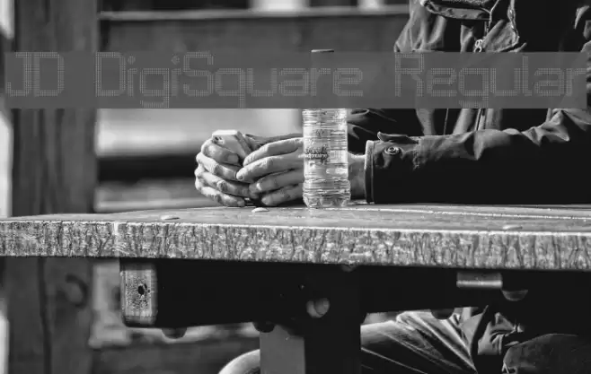 JD DigiSquare Regular Font examples