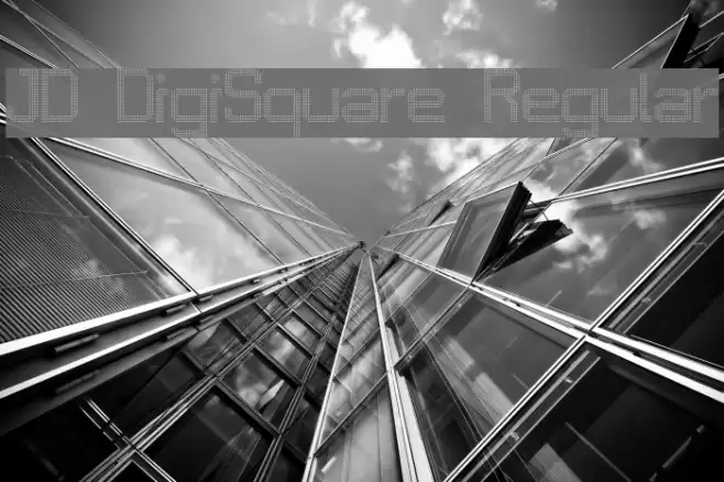 JD DigiSquare Regular Font examples