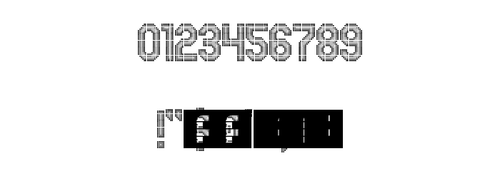 JD Digital Regular Font OTHER CHARS