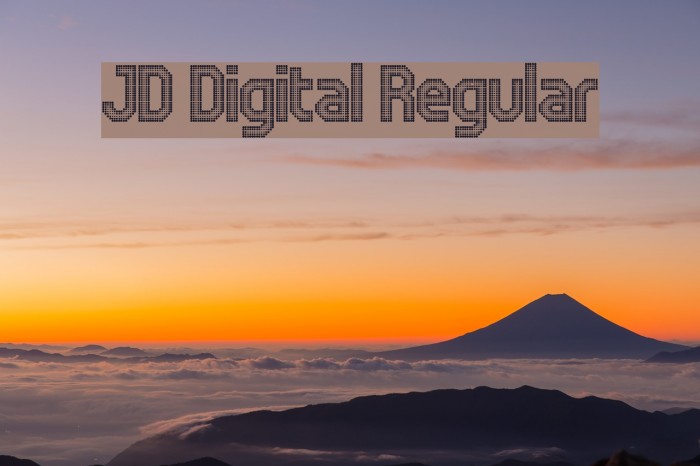 JD Digital Regular Font examples