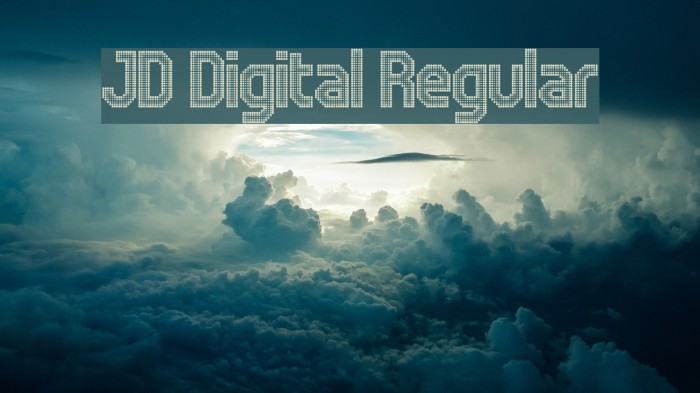 JD Digital Regular Font examples