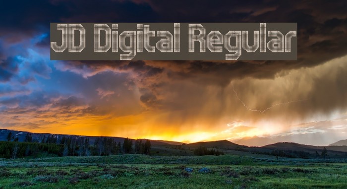 JD Digital Regular Font examples