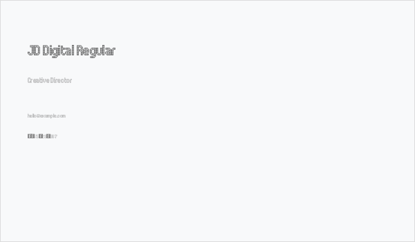 JD Digital Regular Business Card