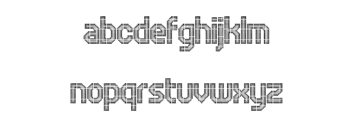 JD Digital Regular Font LOWERCASE