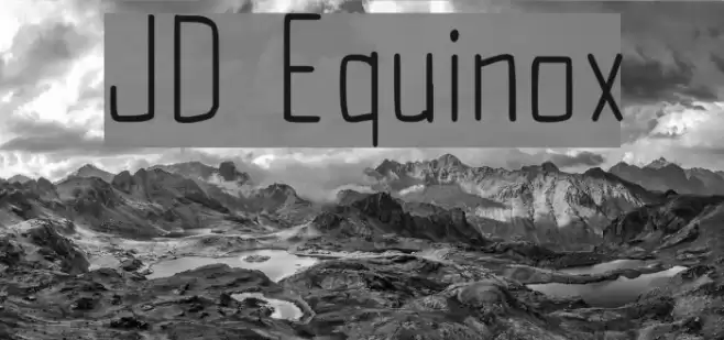 JD Equinox Font examples
