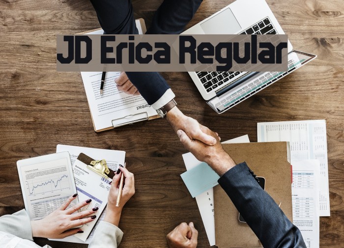 JD Erica Regular Font examples